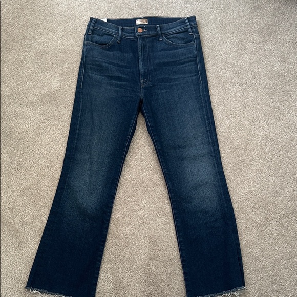 MOTHER Denim - Women's Dark Blue cropped jeans